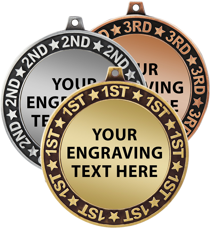 2 3/4" Place Perimeter Engraving Medals