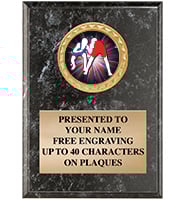 Black Marbleized Vertical Insert Plaques