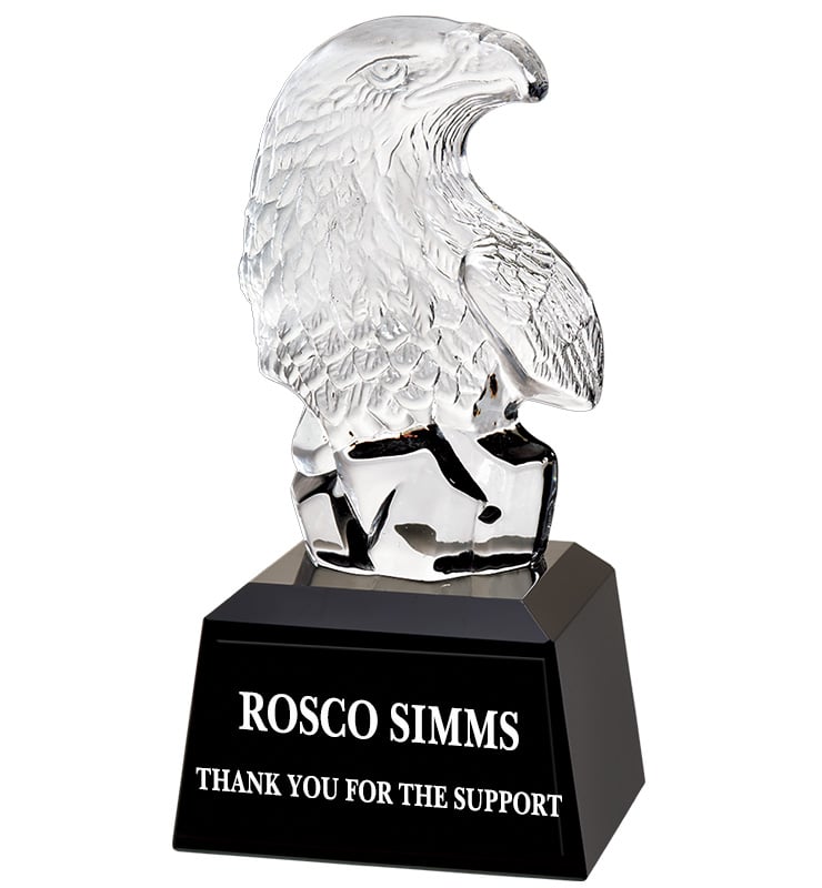 Bald Eagle Jewel Crystal  Award