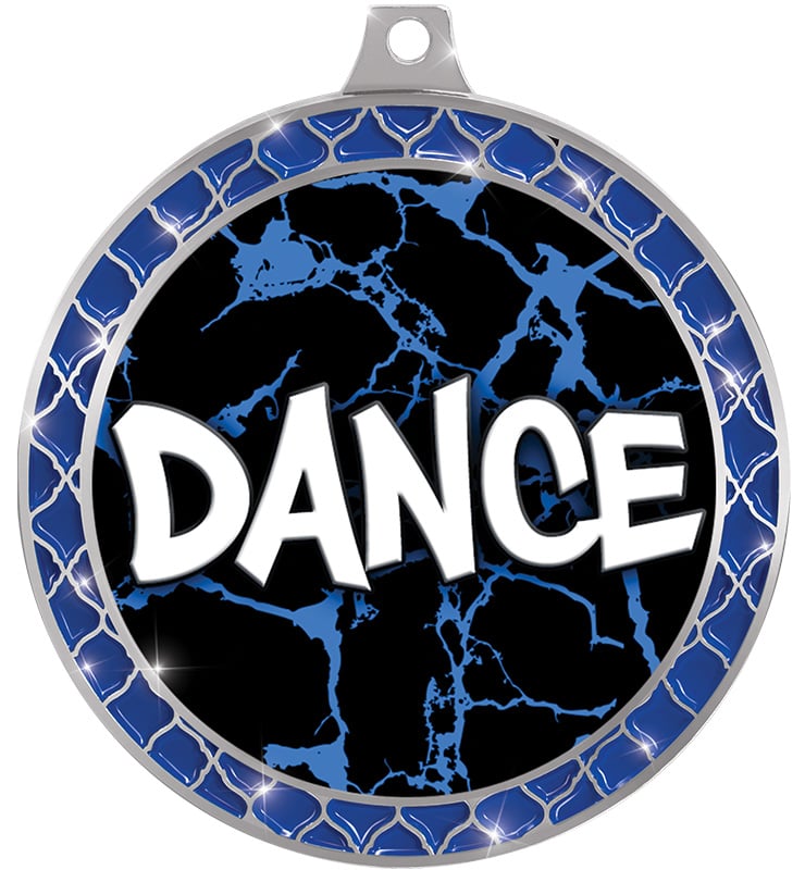 2 1/2" Blue Trellis Insert Medal