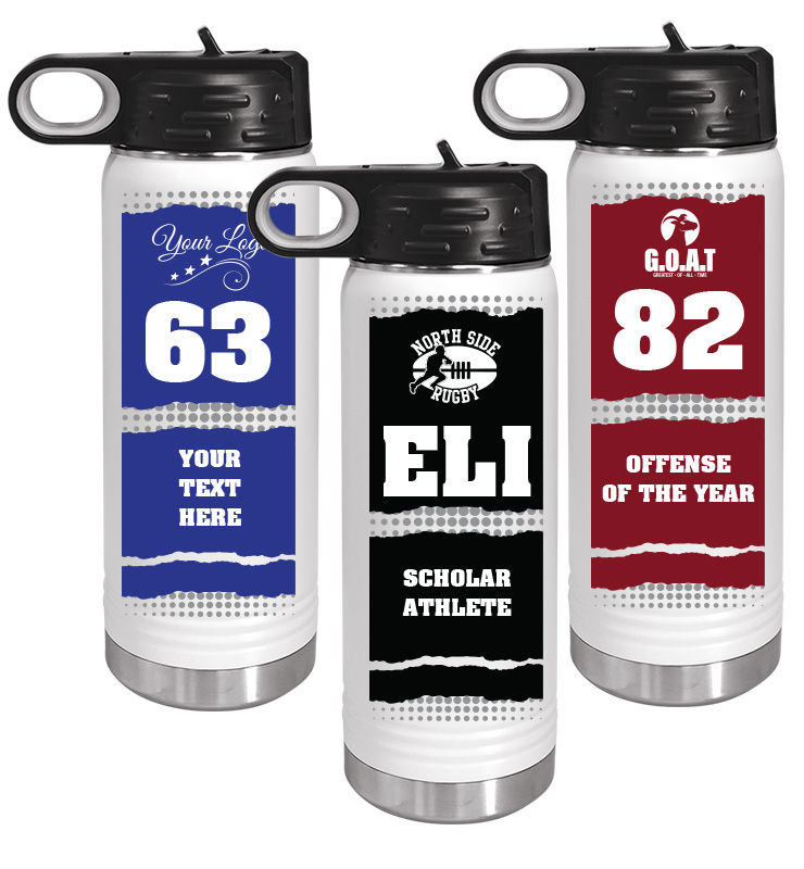 White School Spirit Water Bottle 20oz