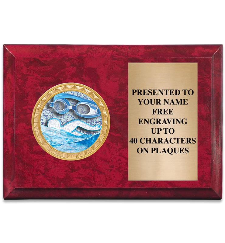 Red Marbleized Horizontal Insert Plaques