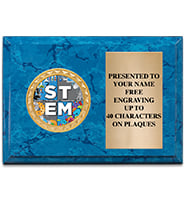 Blue Marbleized Horizontal Insert Plaques