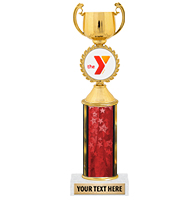 10"-12" YMCA Red Classic Holder Trophies