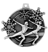 2" Silver Skating Medal