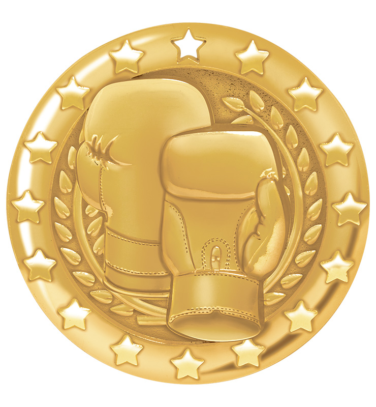 2" Boxing Blaze Medals