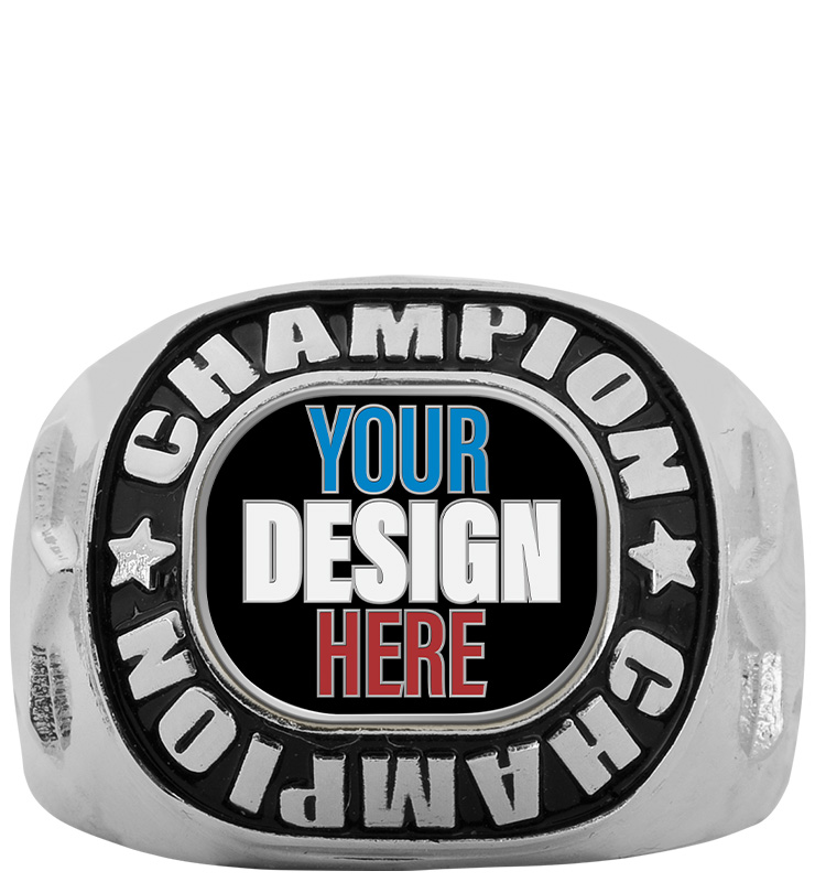 Custom Insert Silver Championship Ring