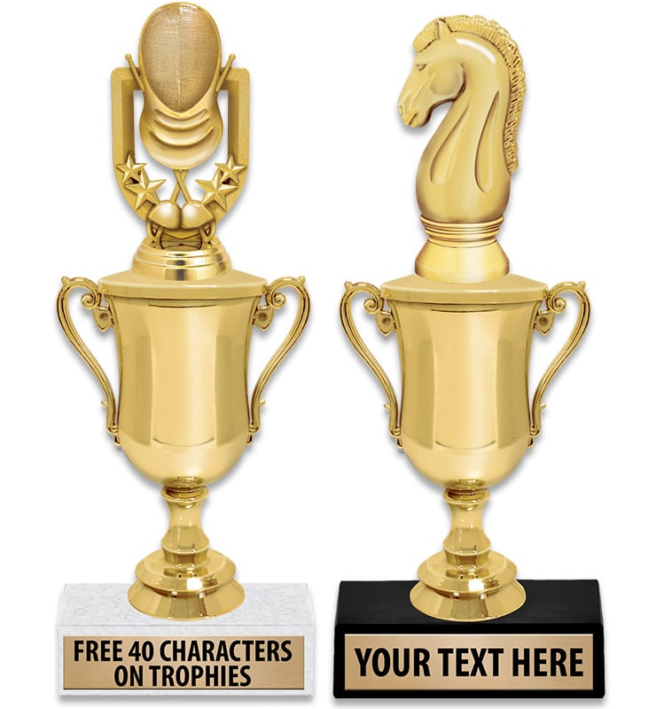 12" -13" Crevasse Cup Trophies With Figure