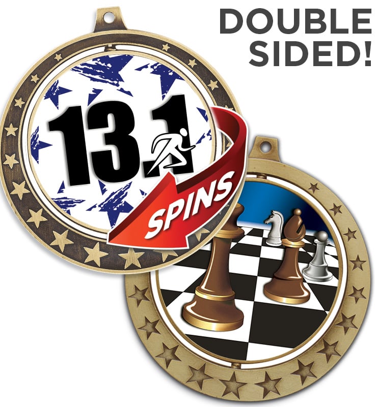2 3/4" Starburst Spin Insert Medals
