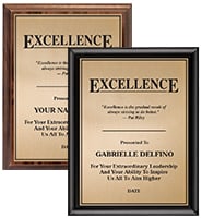Excellence Motivational Plaque