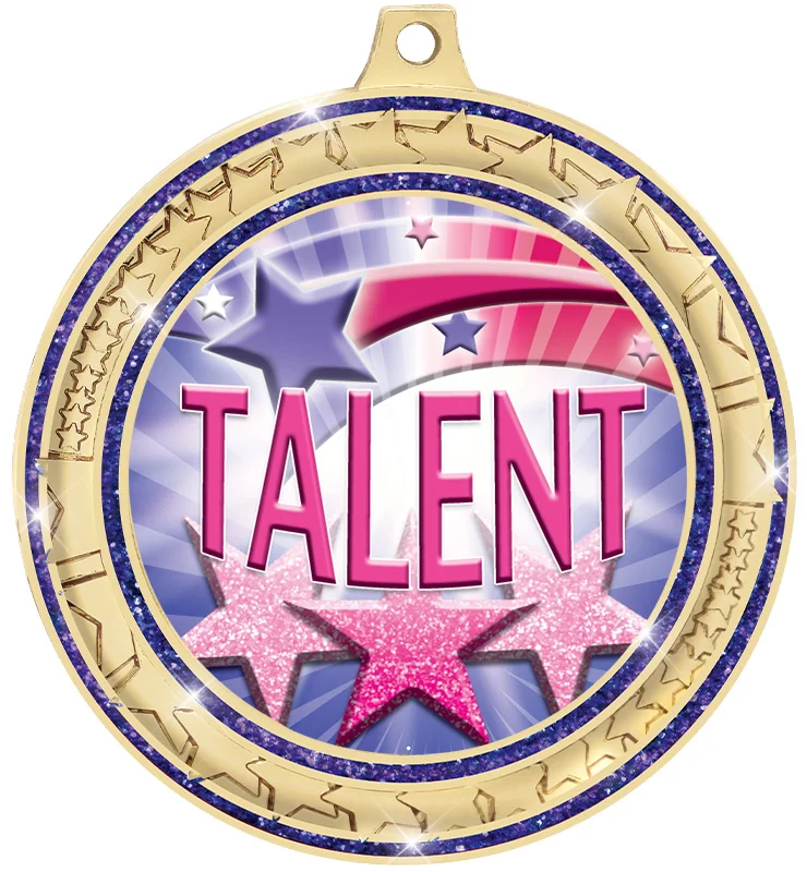 2 3/4" Galaxy Star Trail Glitter Insert Medal