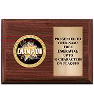 Walnut Finished Wood Horizontal Insert Plaque