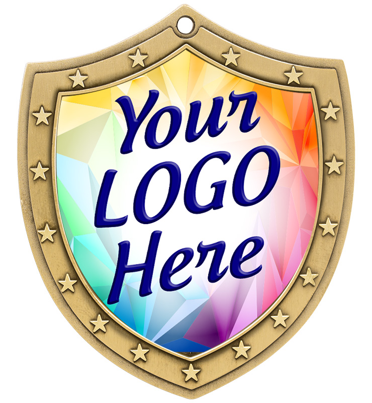 3" Classico Shield Insert Medals