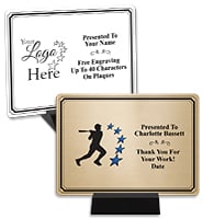 Horizontal Color Printed Neutral Metal Plaque 