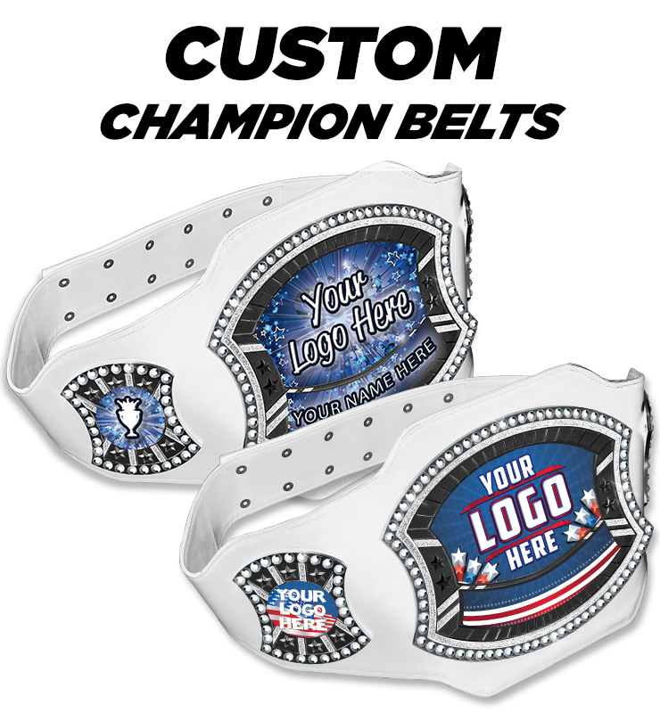 Custom White Champion Belt