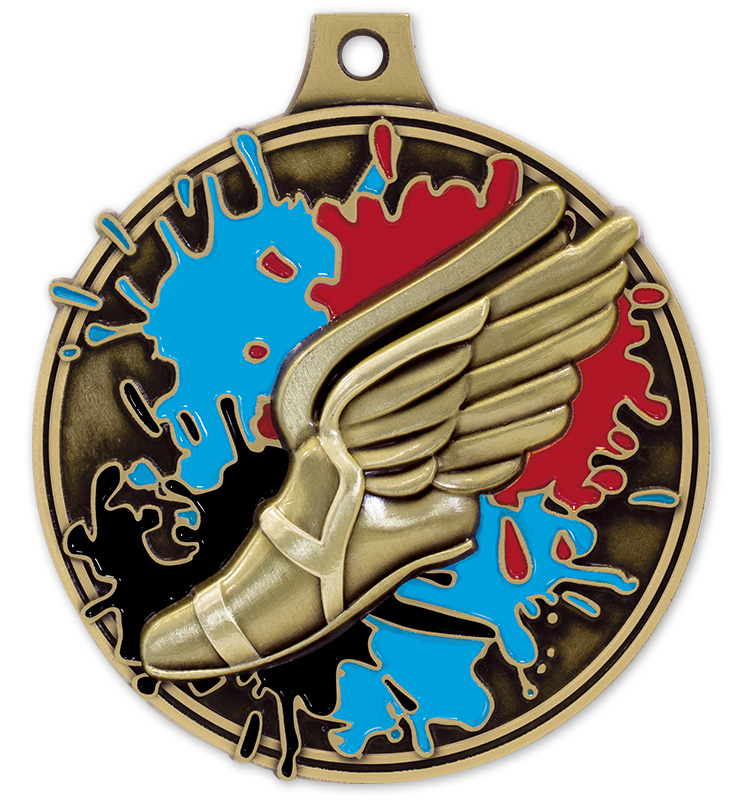 2" Winged Foot Splash Medals