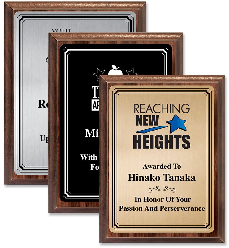 Trio Border Wood Plaques