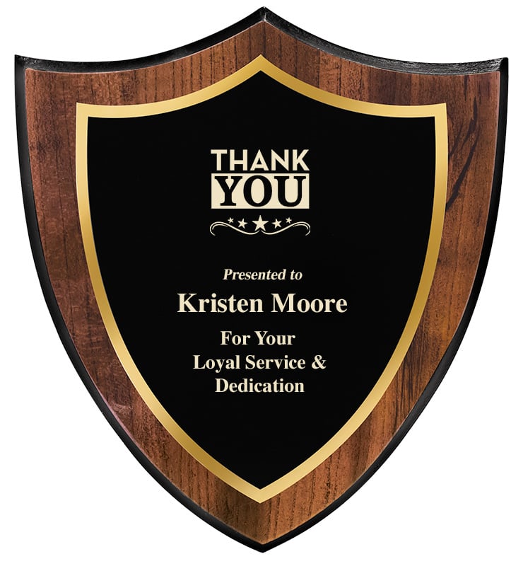 Walnut Shield Plaque