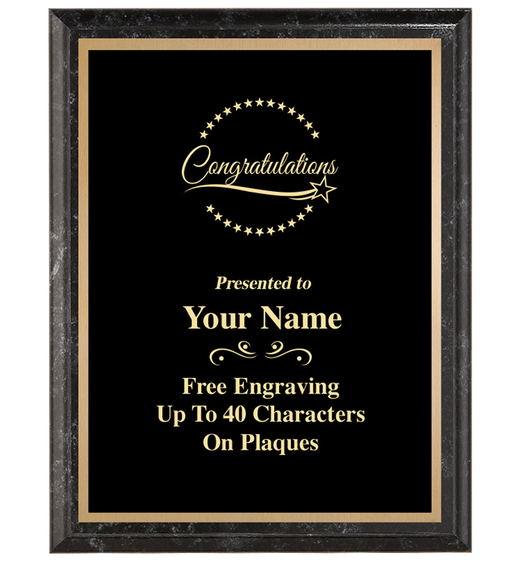 Classic Black Vertical Plaques