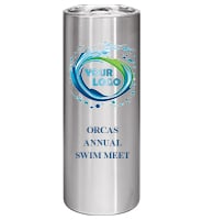 Silver Color Printed Slim Tumbler 20oz
