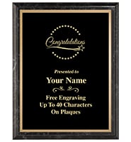 Classic Black Vertical Marble Plaques