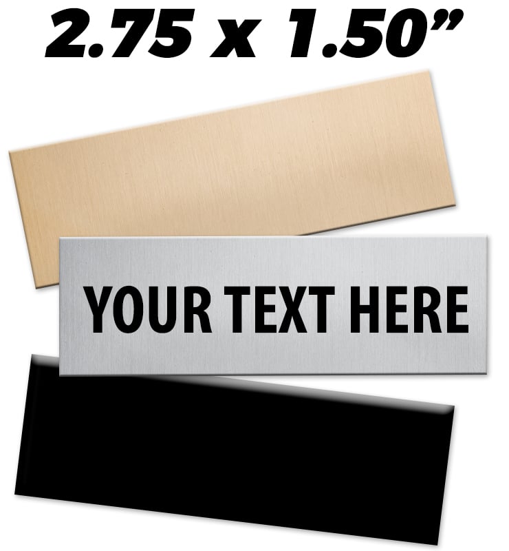 2.75"W x 1.5"H Engraving Plates