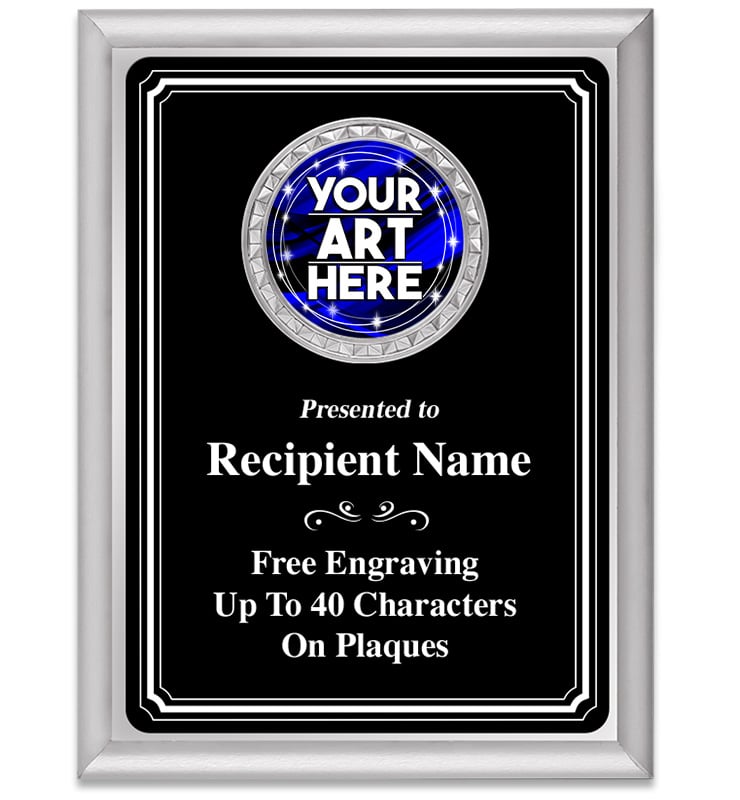 Black Full Plate Insert Plaques