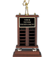 12 Plate Walnut Perpetual Trophy