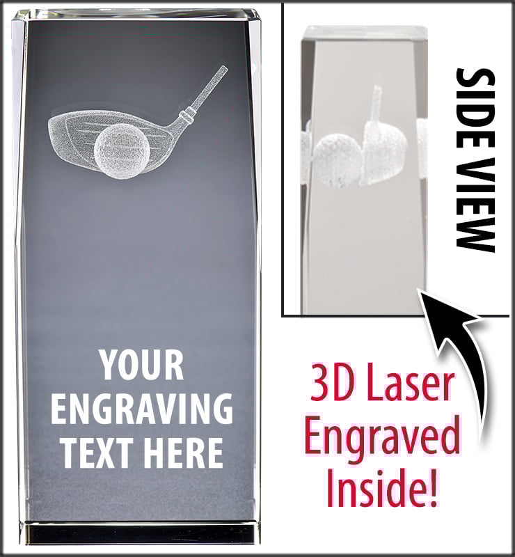 Golf 3D Laser Crystal