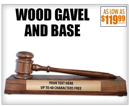 Wood Gavel And Base