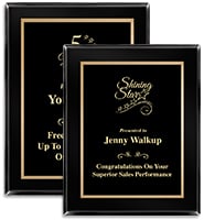 Gold Trim Ebony Plaques