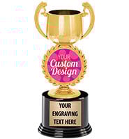 8" Gold Chaplet Cup Deluxe Trophy