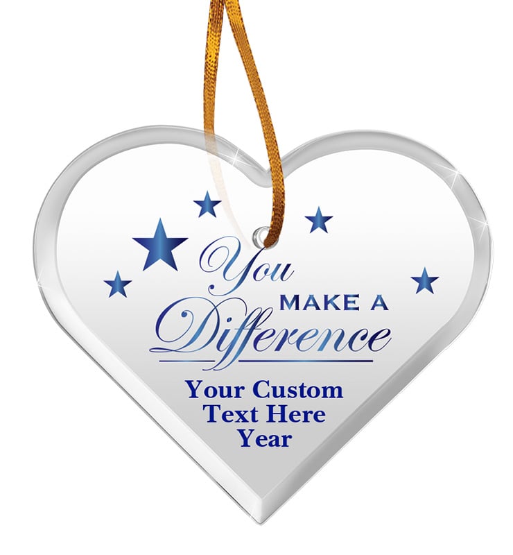 3 1/2" Heart Color Printed Ornament