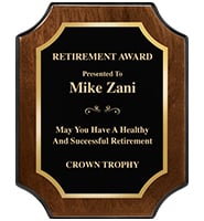 Walnut Finish Scallop Plaque