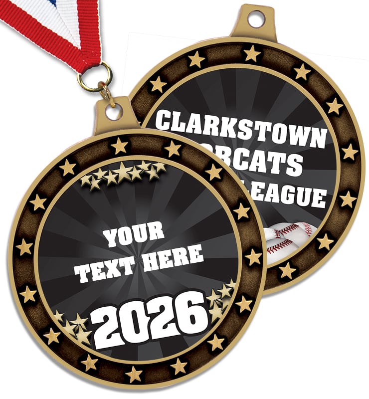 2 1/2" Custom Text Sport Medals