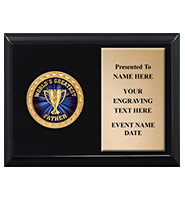 Black Shiny Horizontal Insert Plaque