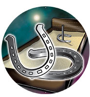 2" Horseshoes Sticker