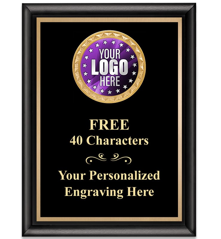 Full Plate Black Shiny Insert Plaques