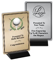 Vertical Color Printed Neutral Metal Plaque