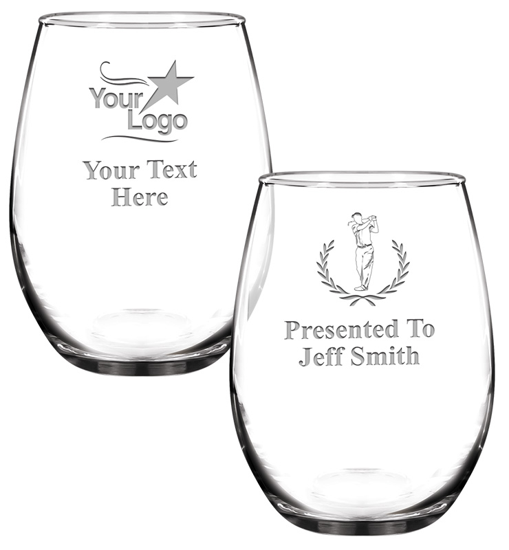 Golf Dionysus Stemless Wine Glass 17oz