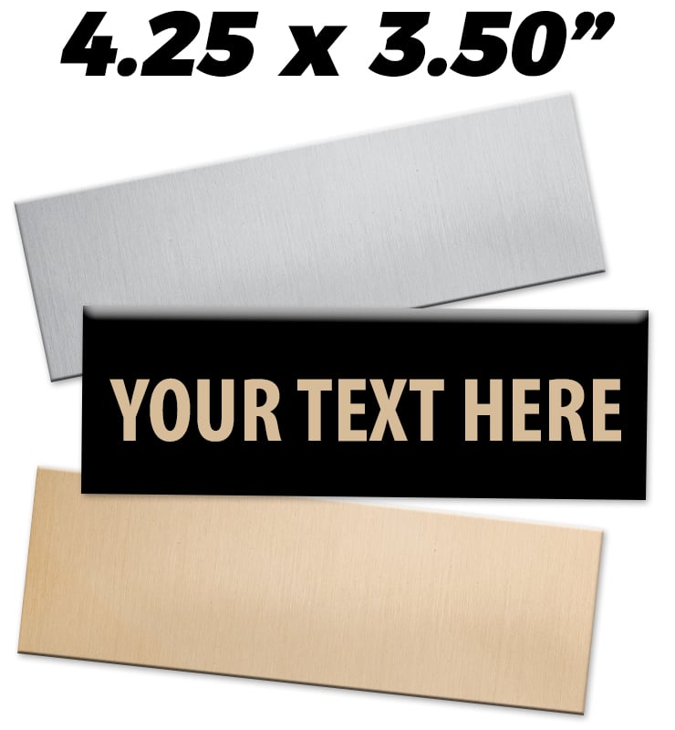 4.25"W x 3.5"H Engraving Plates