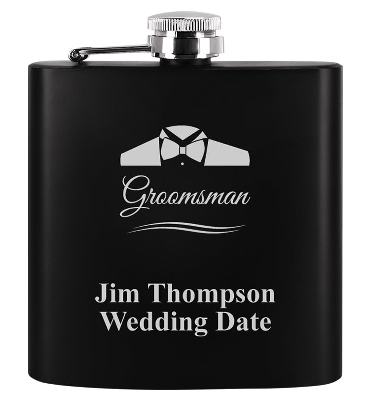 Black Stainless Steel Flask
