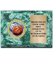 Green Marbleized Horizontal Insert Plaques