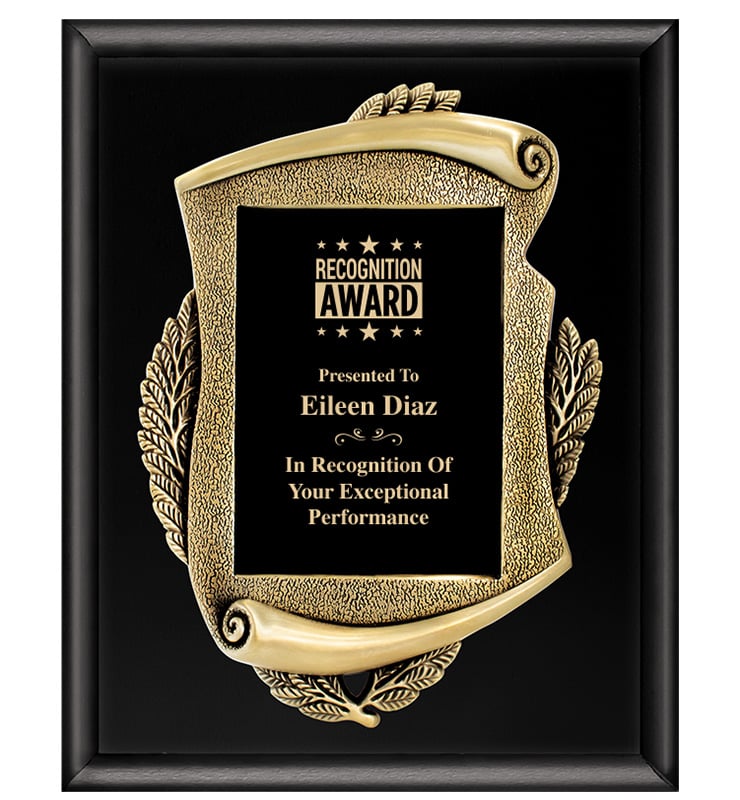 Shiny Black Mayor Plaque