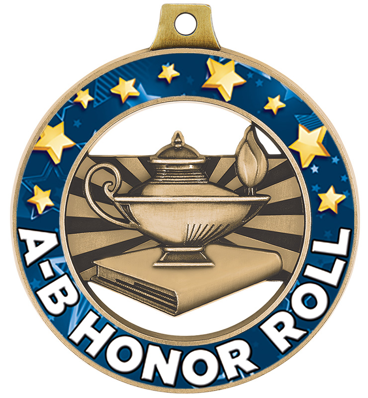 2" A-B Honor Roll Rimz Medal