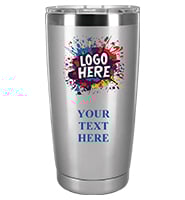 Silver Color Printed Tumbler 20oz 