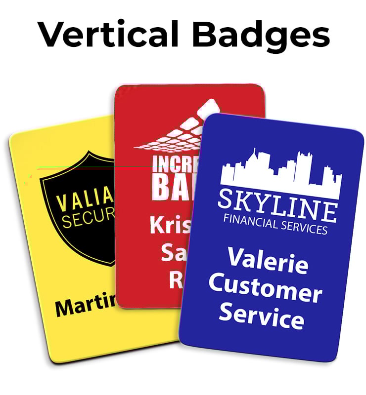 Vertical Trade Show Badge