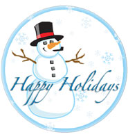 2" Happy Holidays Sticker