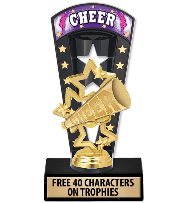 7 3/4" Cheer Banner Backdrop Trophies