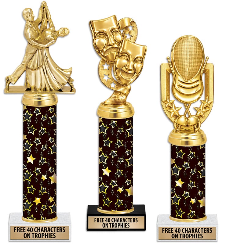 Black Starlite Classic Column Trophies